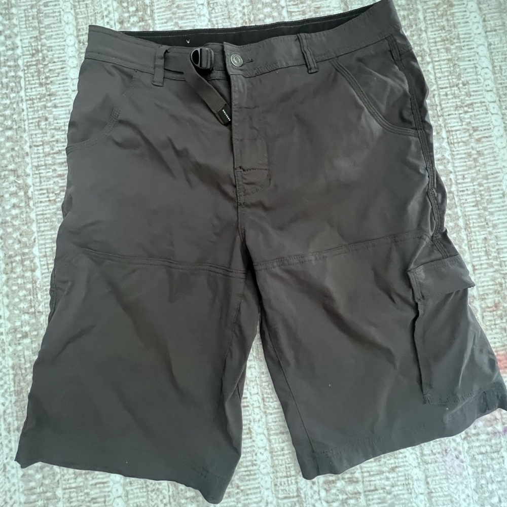 Prana Men's Olive Cargo Hiking Shorts